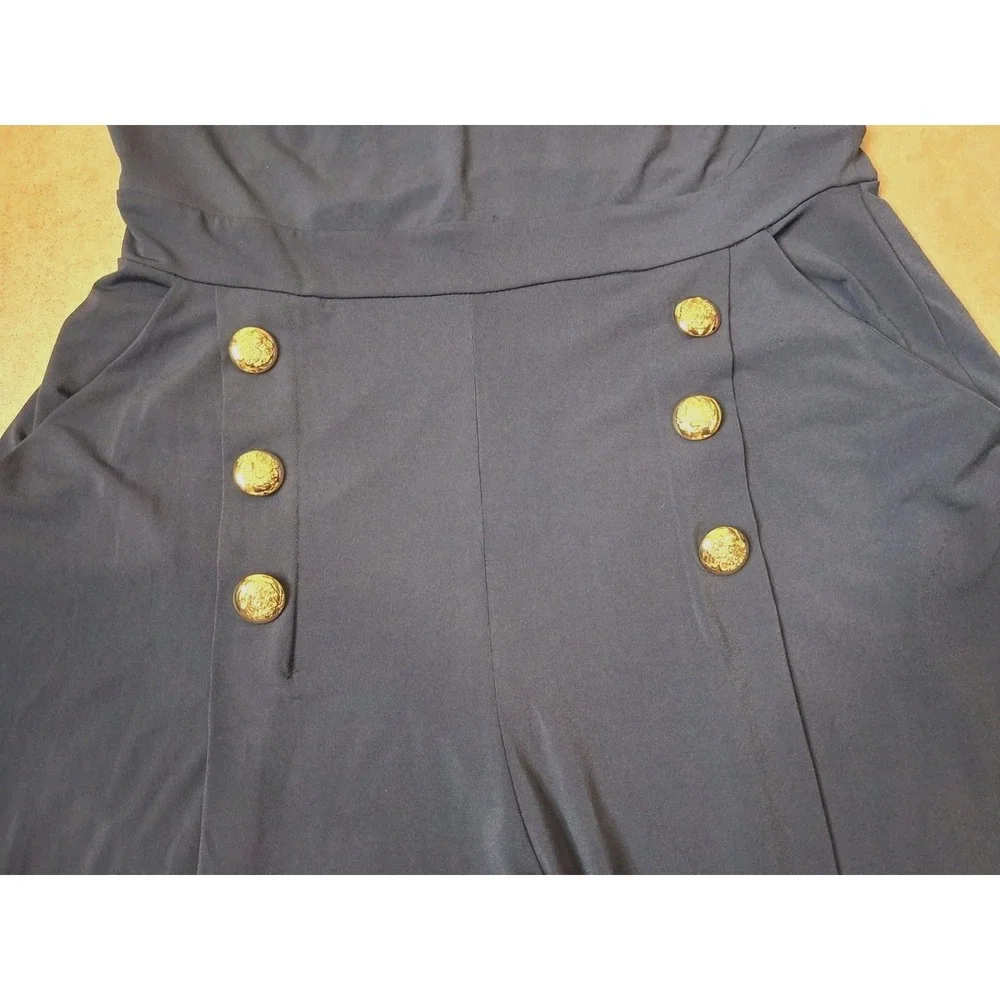 INC Jumpsuit Romper Large Wide Leg Workwear Office Brunch - Picture 5 of 12